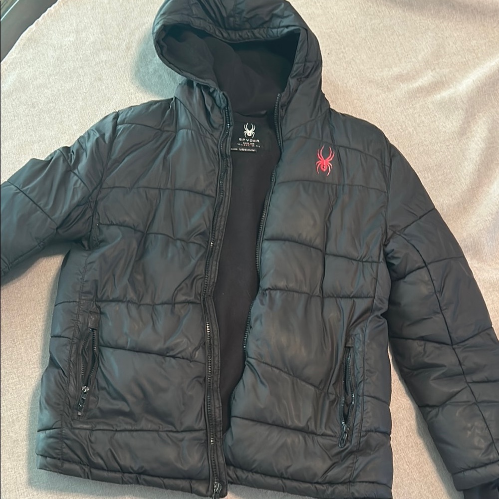 Spyder Kids Black Puffer Jacket